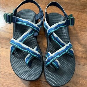 Chaco Blue and Green Sandals
